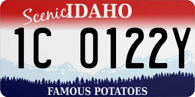 ID license plate 1C0122Y