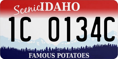 ID license plate 1C0134C