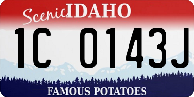 ID license plate 1C0143J