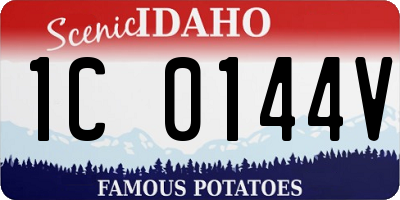 ID license plate 1C0144V