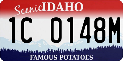ID license plate 1C0148M