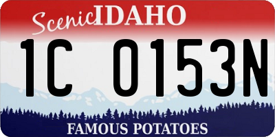 ID license plate 1C0153N