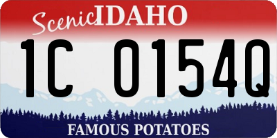 ID license plate 1C0154Q