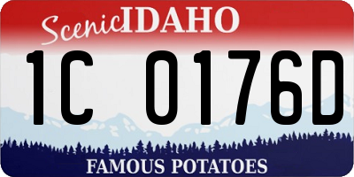 ID license plate 1C0176D