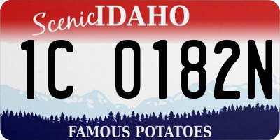 ID license plate 1C0182N