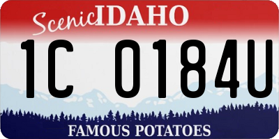 ID license plate 1C0184U
