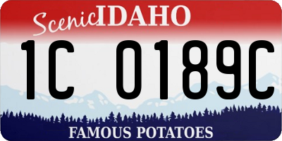ID license plate 1C0189C
