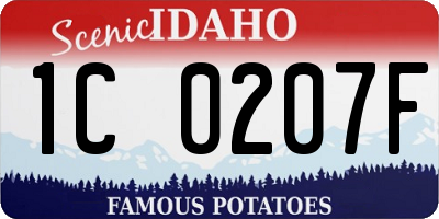 ID license plate 1C0207F