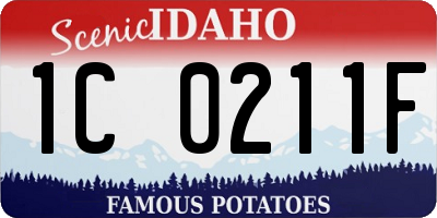ID license plate 1C0211F