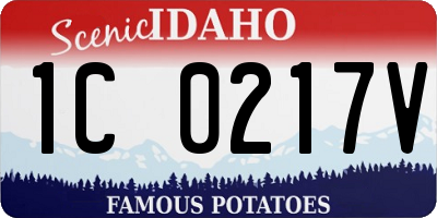 ID license plate 1C0217V