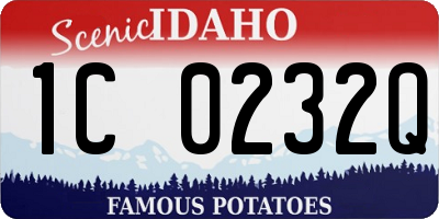 ID license plate 1C0232Q