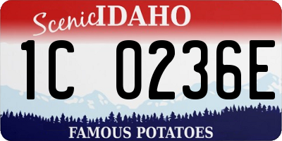 ID license plate 1C0236E