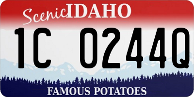 ID license plate 1C0244Q