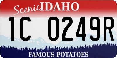 ID license plate 1C0249R