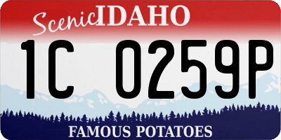 ID license plate 1C0259P
