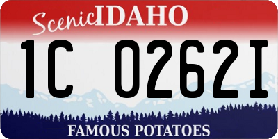 ID license plate 1C0262I