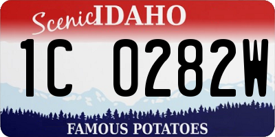 ID license plate 1C0282W