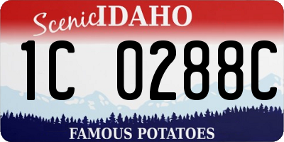 ID license plate 1C0288C