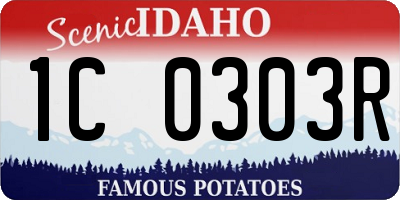 ID license plate 1C0303R