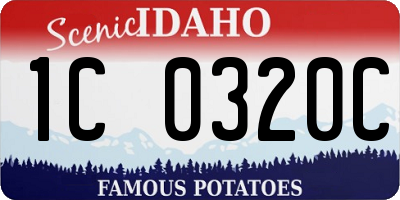 ID license plate 1C0320C