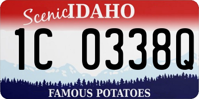 ID license plate 1C0338Q
