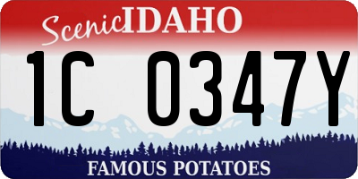 ID license plate 1C0347Y