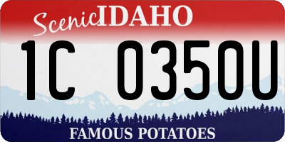 ID license plate 1C0350U