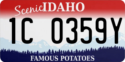 ID license plate 1C0359Y