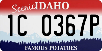 ID license plate 1C0367P
