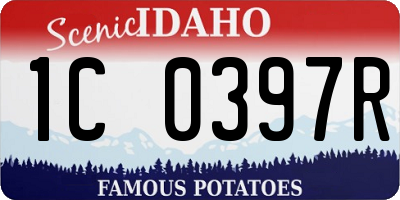 ID license plate 1C0397R