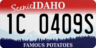 ID license plate 1C0409S
