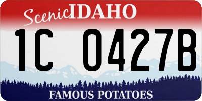 ID license plate 1C0427B