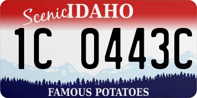 ID license plate 1C0443C