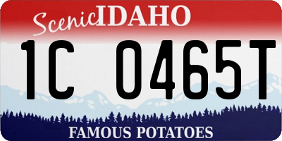 ID license plate 1C0465T