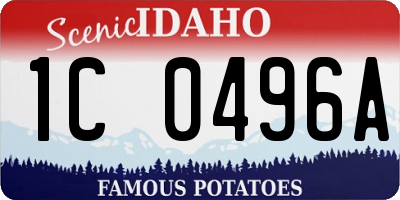 ID license plate 1C0496A