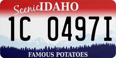 ID license plate 1C0497I