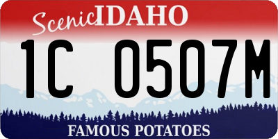 ID license plate 1C0507M