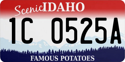 ID license plate 1C0525A