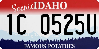 ID license plate 1C0525U