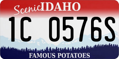 ID license plate 1C0576S