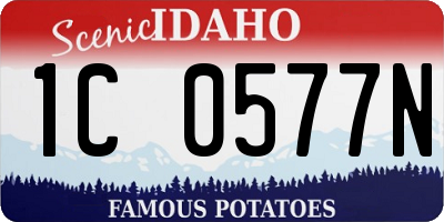 ID license plate 1C0577N