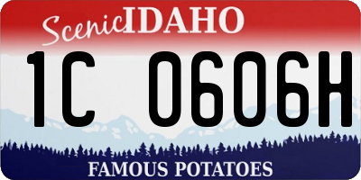 ID license plate 1C0606H
