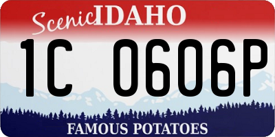 ID license plate 1C0606P