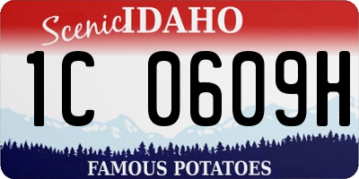 ID license plate 1C0609H