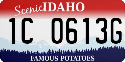 ID license plate 1C0613G