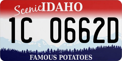 ID license plate 1C0662D