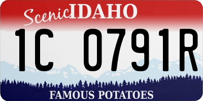 ID license plate 1C0791R