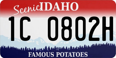 ID license plate 1C0802H