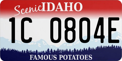 ID license plate 1C0804E