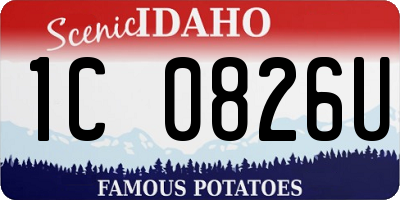 ID license plate 1C0826U